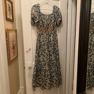 BRAND NEW FREE PEOPLE XS Soft seafoam maxi dress